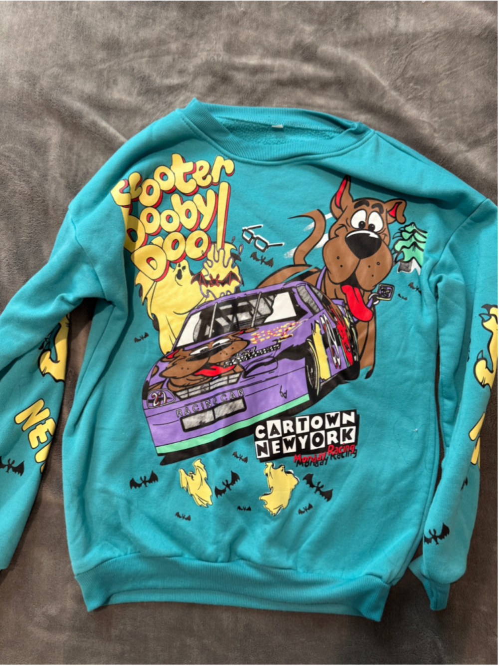 Men's Unbranded Scooby Doo Graphic Sweatshirt Teal Size M